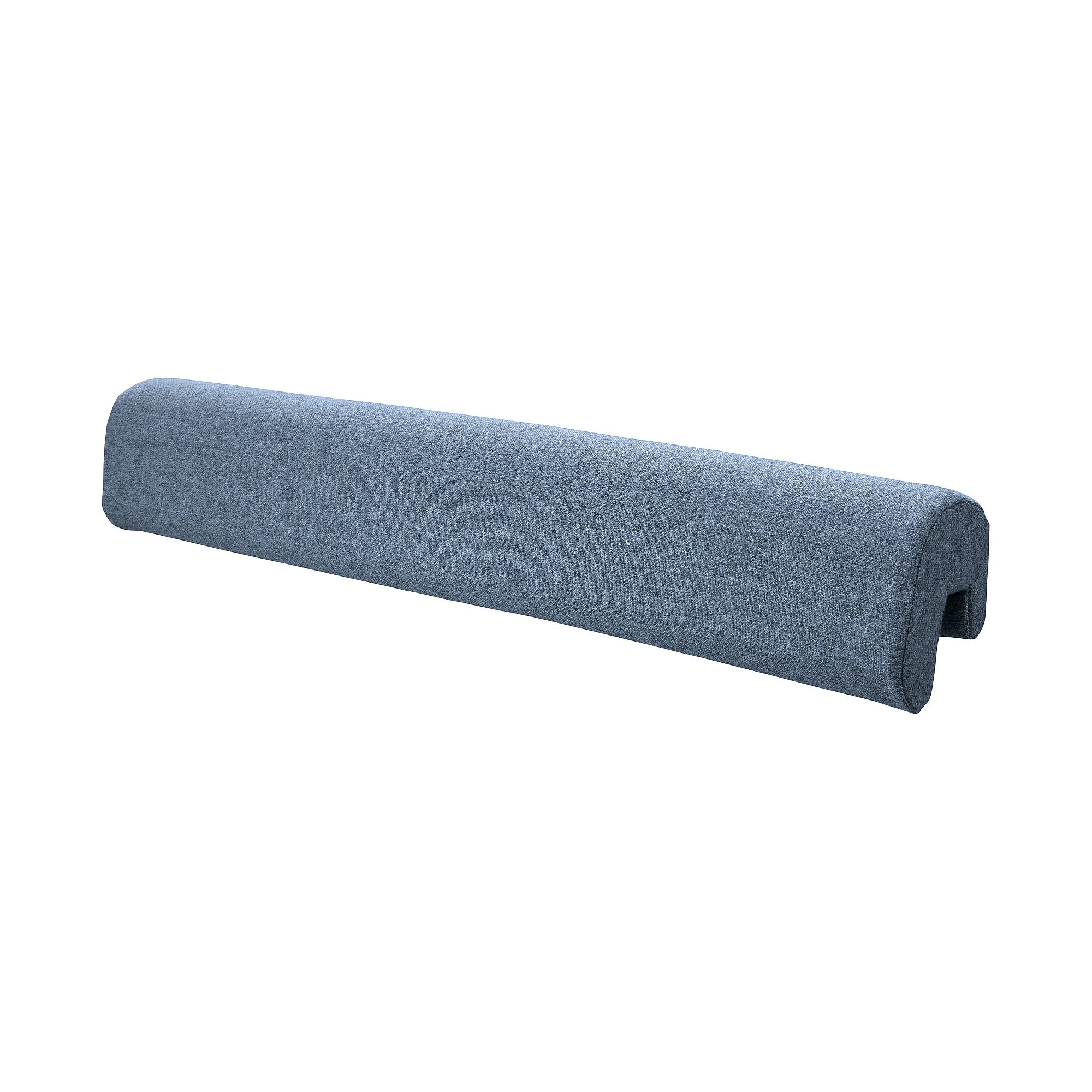 Kopfschutz Kissen für Wickelaufsatz, Mikrofaser Tintenblau Grauer, gepolsterter Armlehnenbezug mit geschwungener Form und offenem Boden.