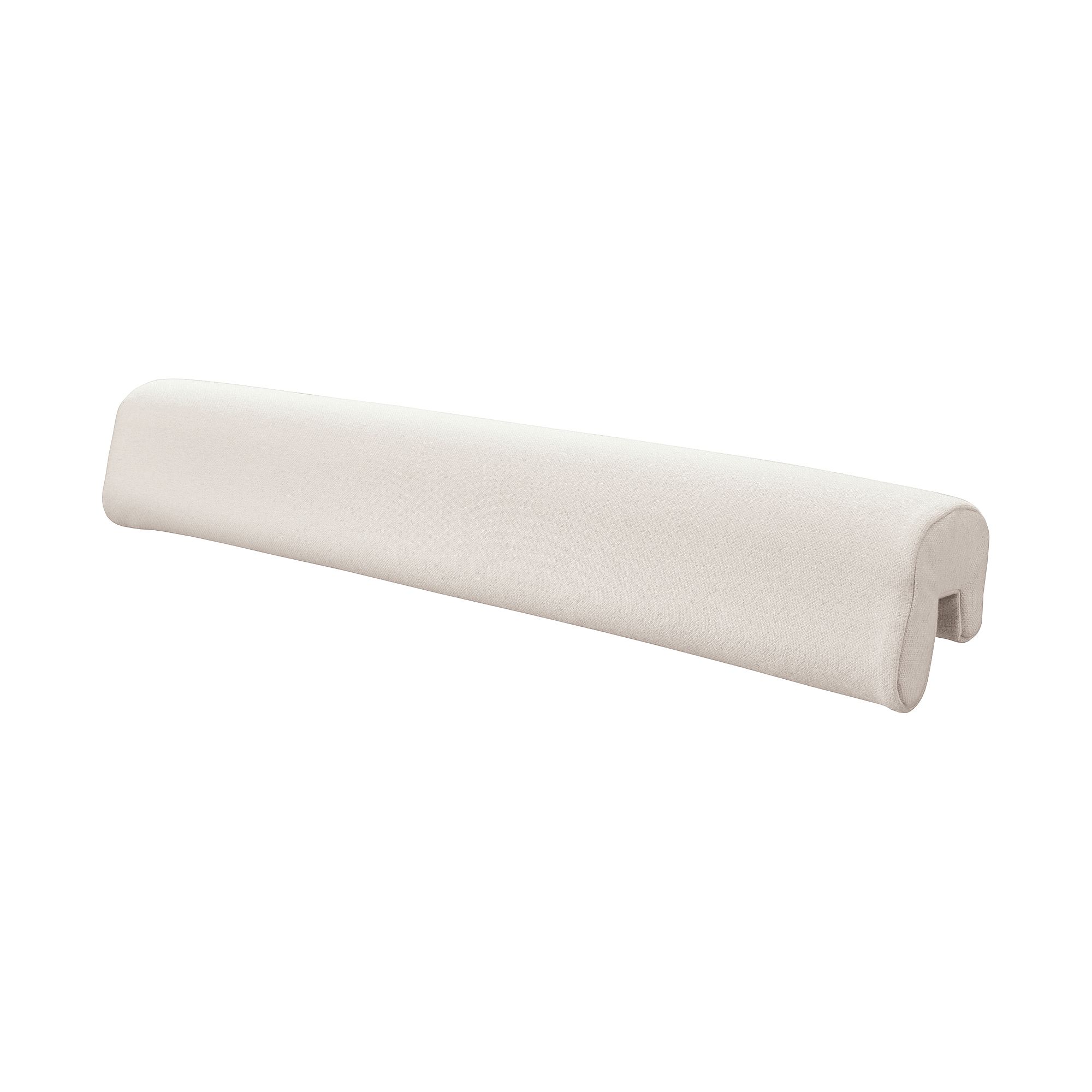 Kopfschutz Kissen für Wickelaufsatz, Mikrofaser Ivory Langer, beiger Schaumstoff-Stoßfänger mit einem gebogenen Ausschnitt, abgebildet auf weißem Hintergrund.