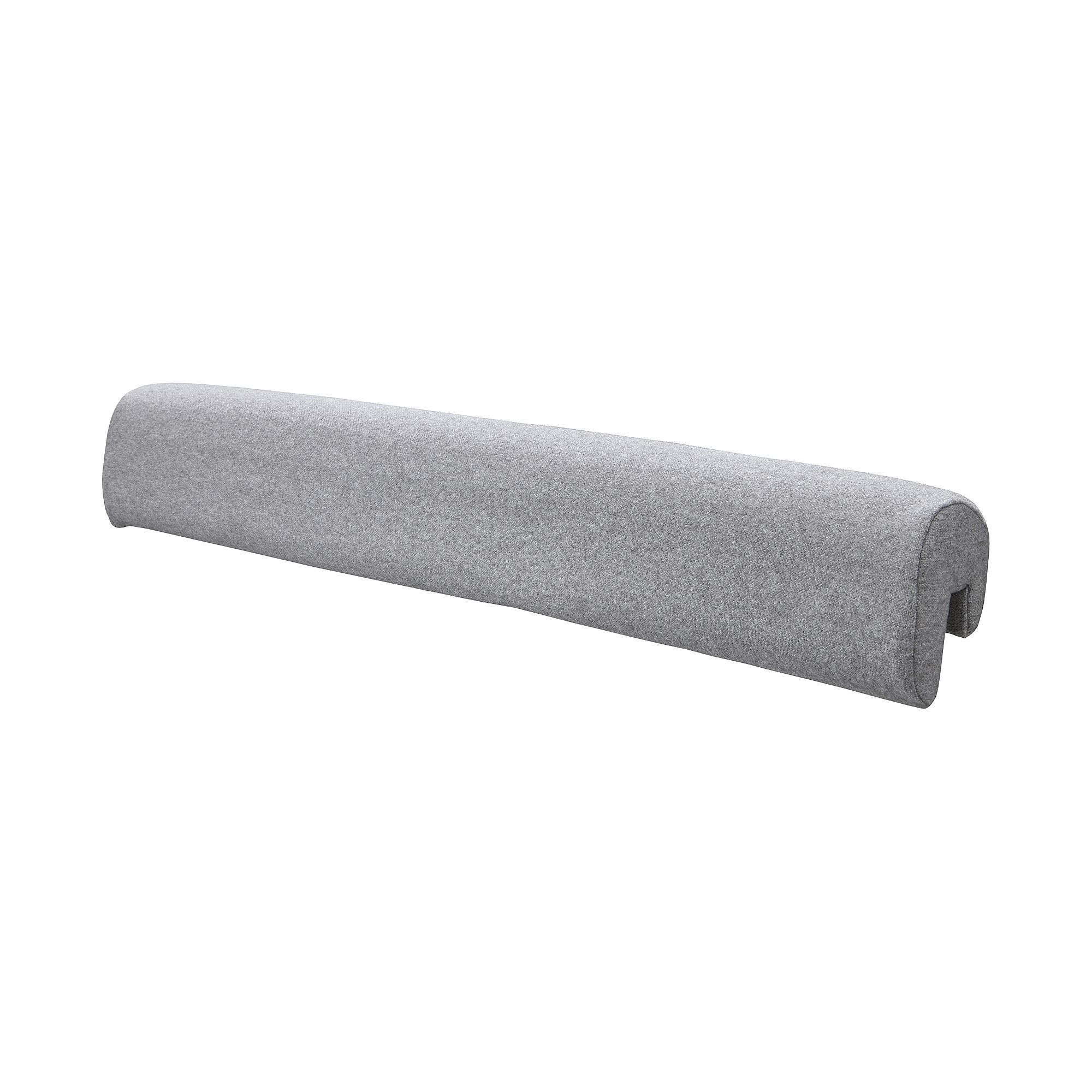 Kopfschutz Kissen für Wickelaufsatz, Mikrofaser Steingrau Langer, grauer, stoffbezogener Zugluftstopper oder Türschlange mit abgerundeter Form.