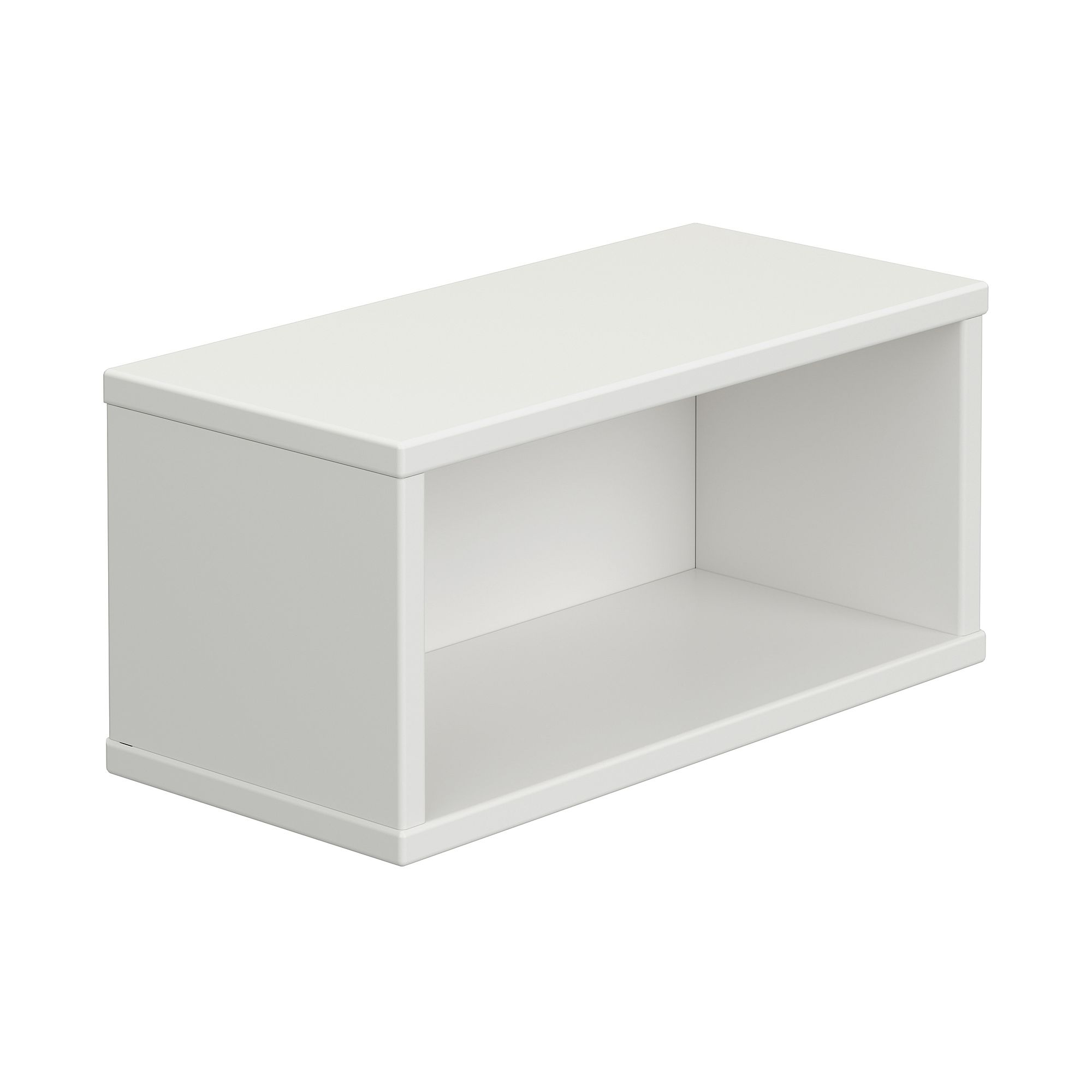 Wandregal Wandbox, rechteckig, 40 x 18,5 cm, Off-White Weißes, rechteckiges, offenes Regal mit einfachem, modernem Design.